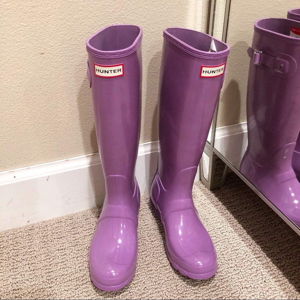 NWT Hunter Women's Original Tall Gloss Boot size 6